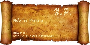 Nán Petra névjegykártya