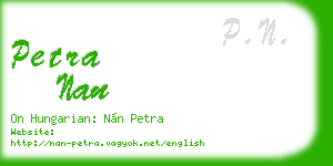 petra nan business card